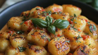 Imagem da notícia Nhoque com Molho Cremoso de Tomates Assados e Ervas Aromáticas